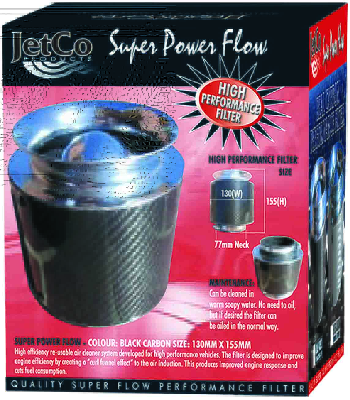 AIR FILTER – POD STYLE REAL CARBON PERFORMANCE FILTER – SILVER