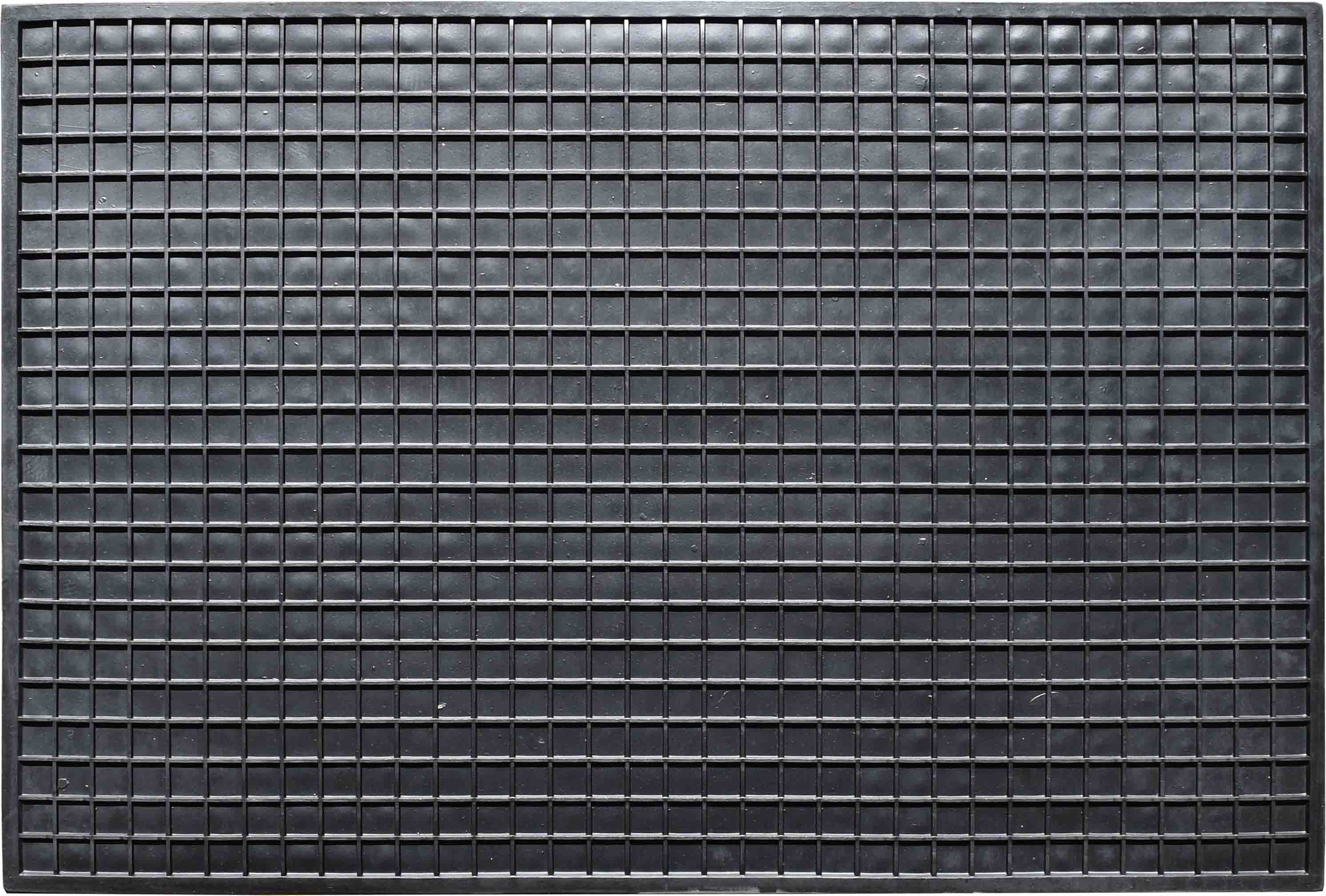 Large Black Rectangular Rubber Mat