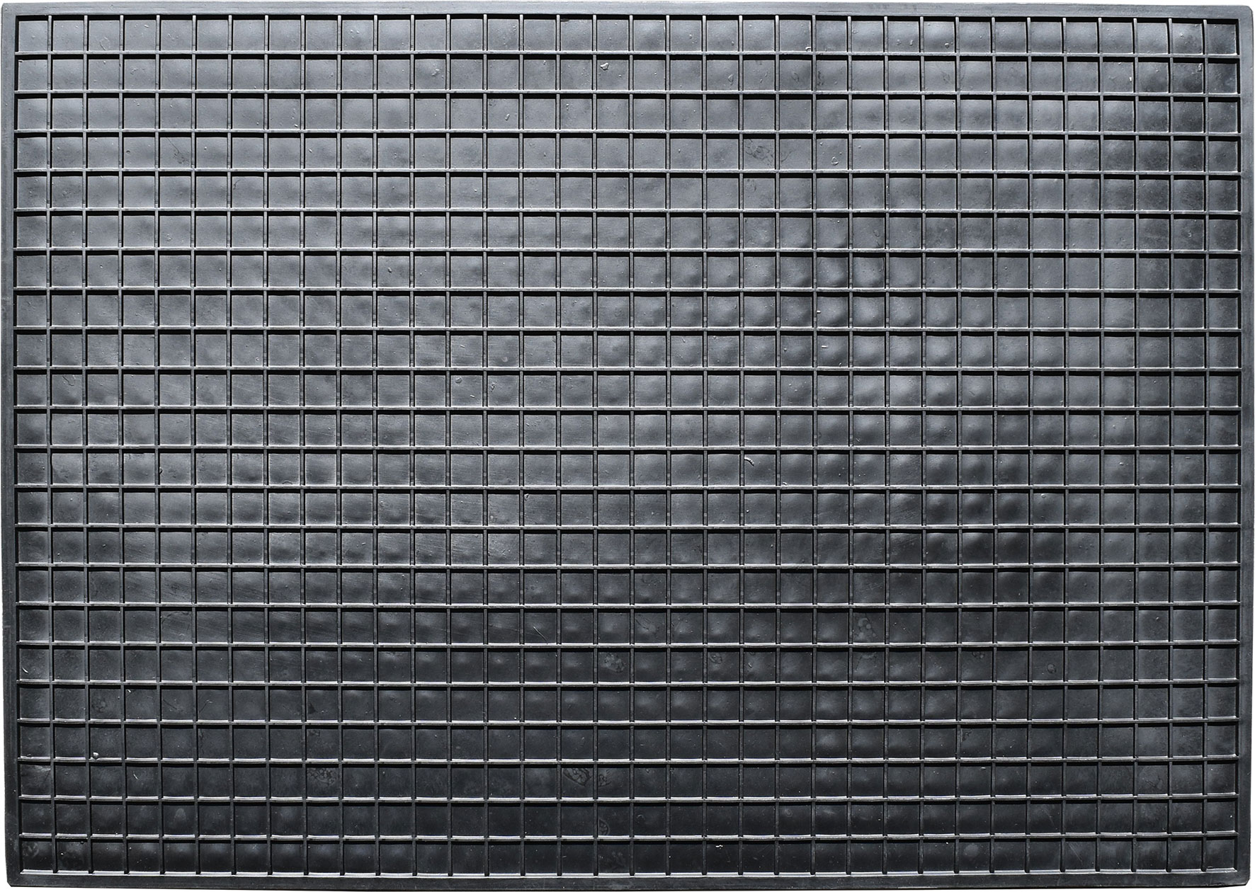 MEDIUM BLACK RECTANGULAR RUBBER MAT – 59 X 39CM