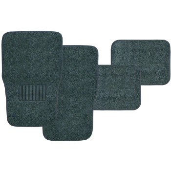 4pc Gray Carpet Mat Set