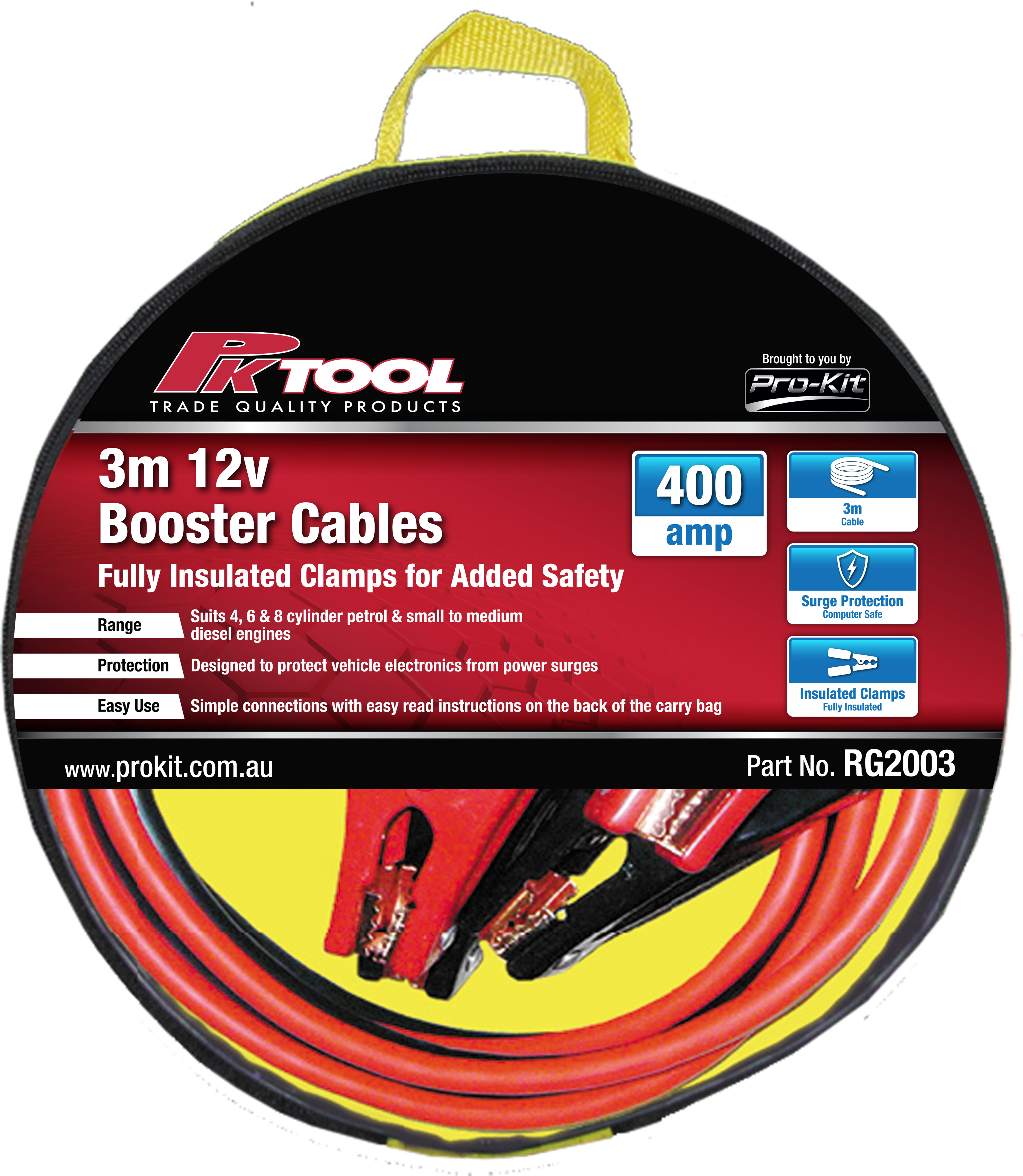 3m 12V Booster Cables 400amp