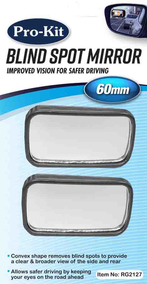2pc Mini Rectangular 60mm Blind Spot Mirror