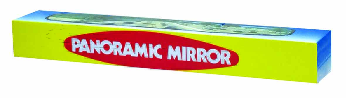 MIRROR – 1pc 17” X 3” REAR VISION CONVEX PANORAMIC (METAL CLIP WITH SCREWS TO TIGHTEN)