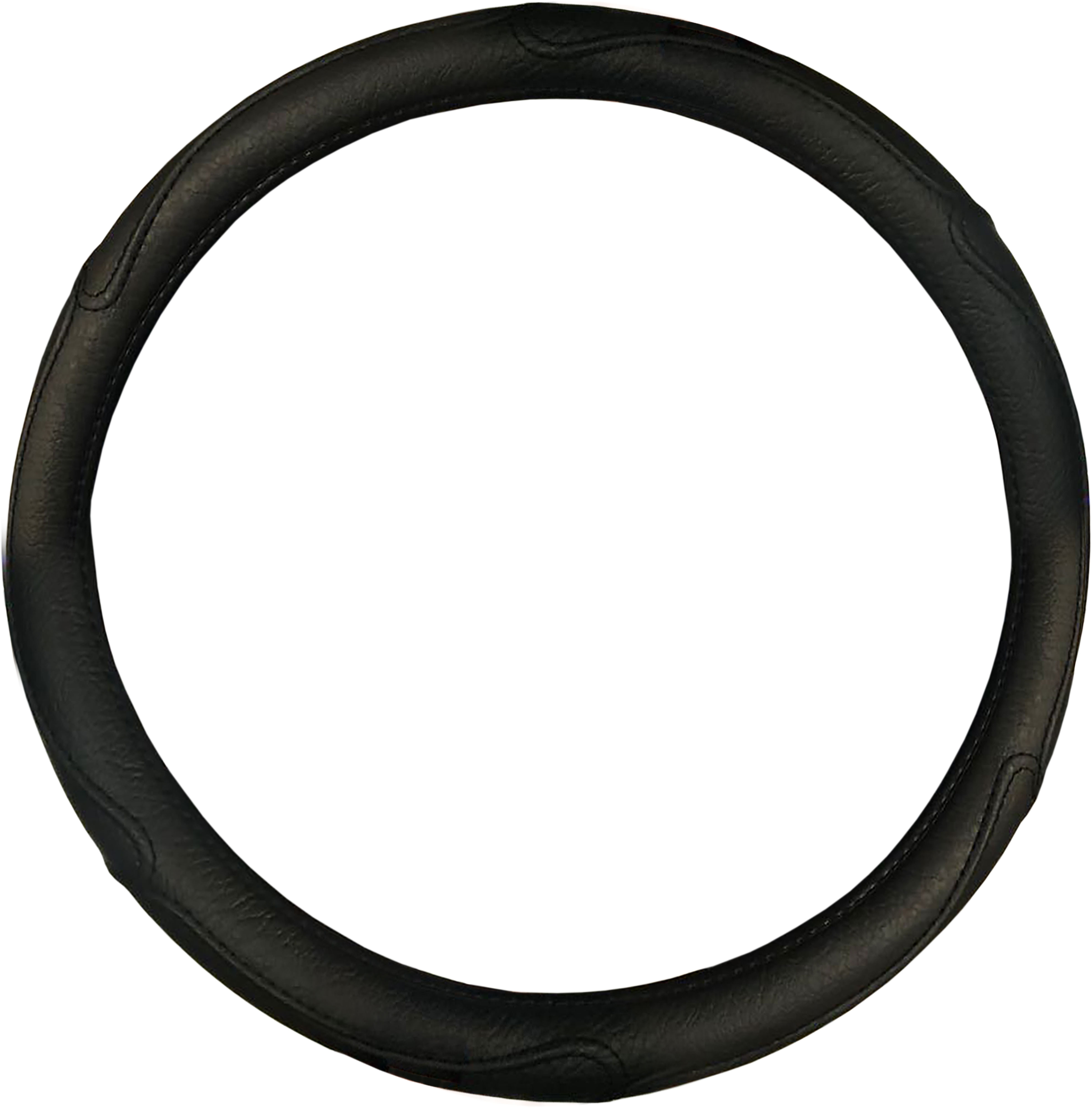 45cm Black, Rough Leather Look Truck Steering Wheel Cover