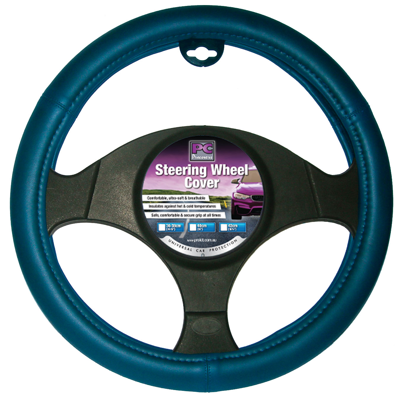 38CM S/W/COVER – ROUGH LEATHER LOOK – BLUE