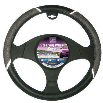 38cm Gray, Breathe Free & Anti-Slip Steering Wheel Cover
