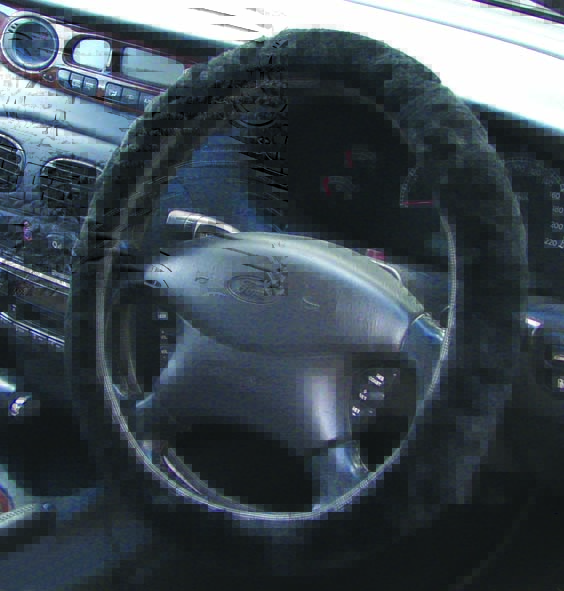 38cm Black Sheep Skin Steerig Wheel Cover