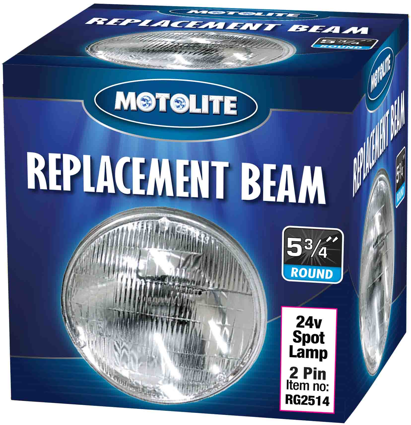 SPOT LAMP SEALED BEAM – 5-3/4” 24V/250W