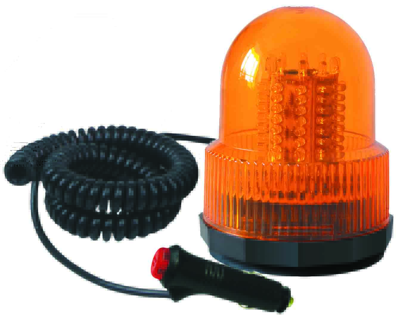 REVOLVING/STROBE LIGHT – 80LED AMBER  WITH MAGNETIC BASE