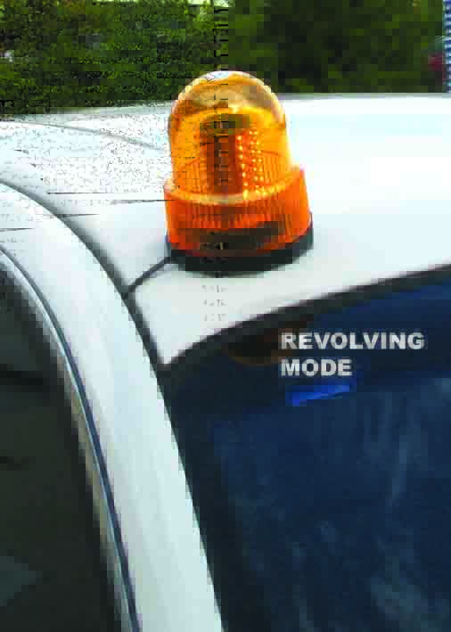 REVOLVING/STROBE LIGHT – 80LED AMBER  WITH MAGNETIC BASE
