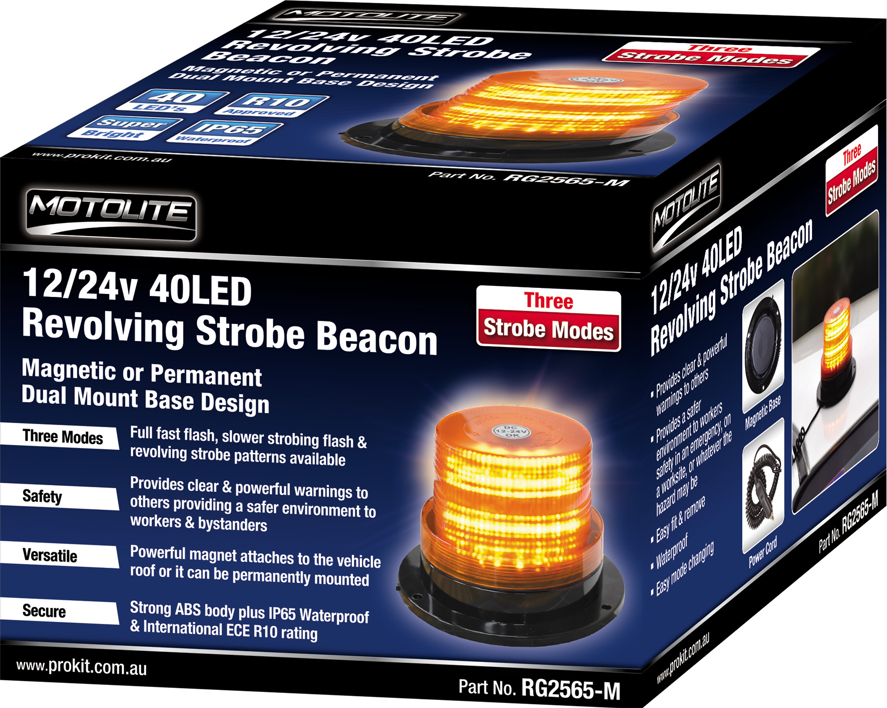 12/24V 40LED Revolving Strobe Beacon
