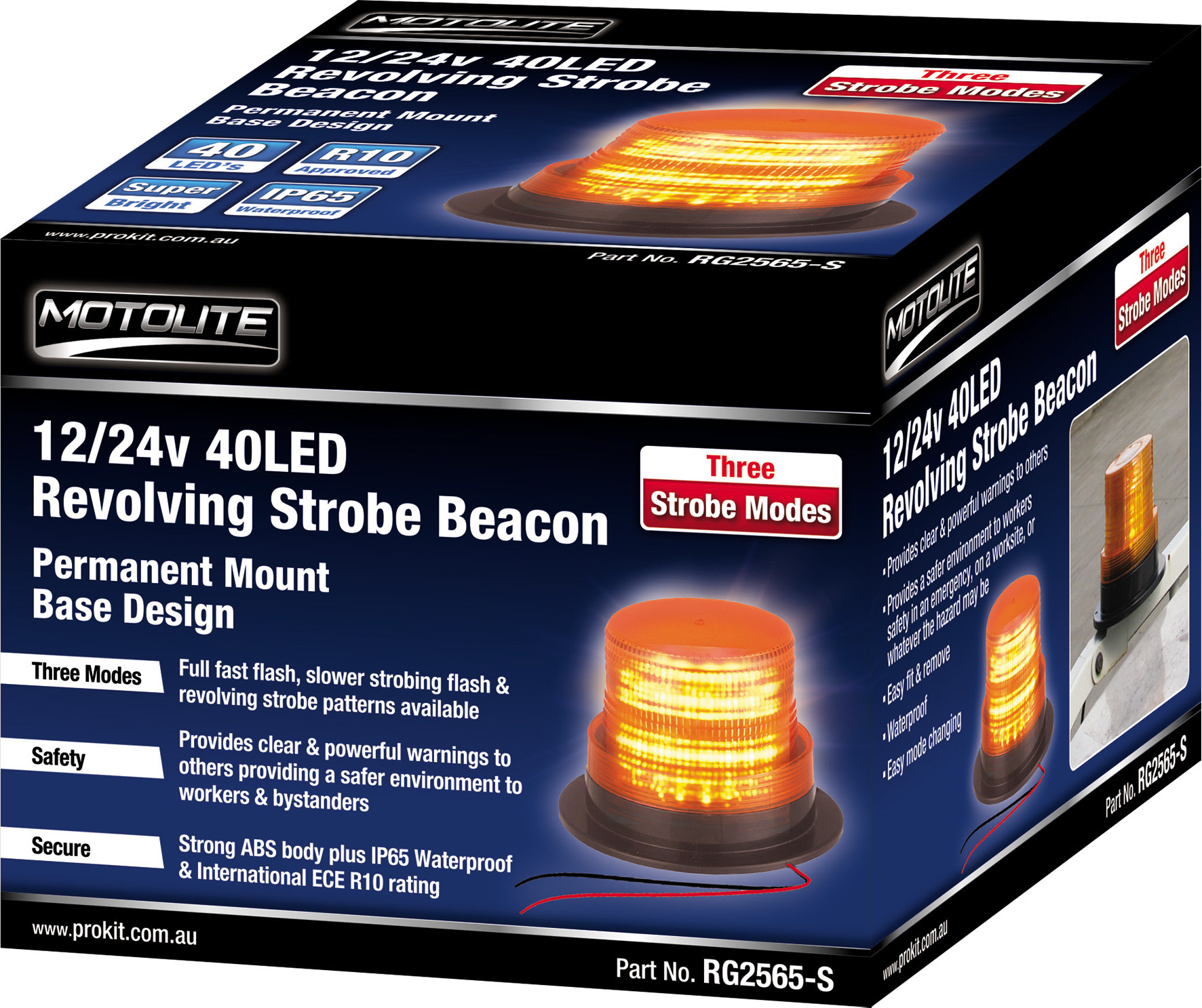 12/24V 40LED Revolving Strobe Beacon