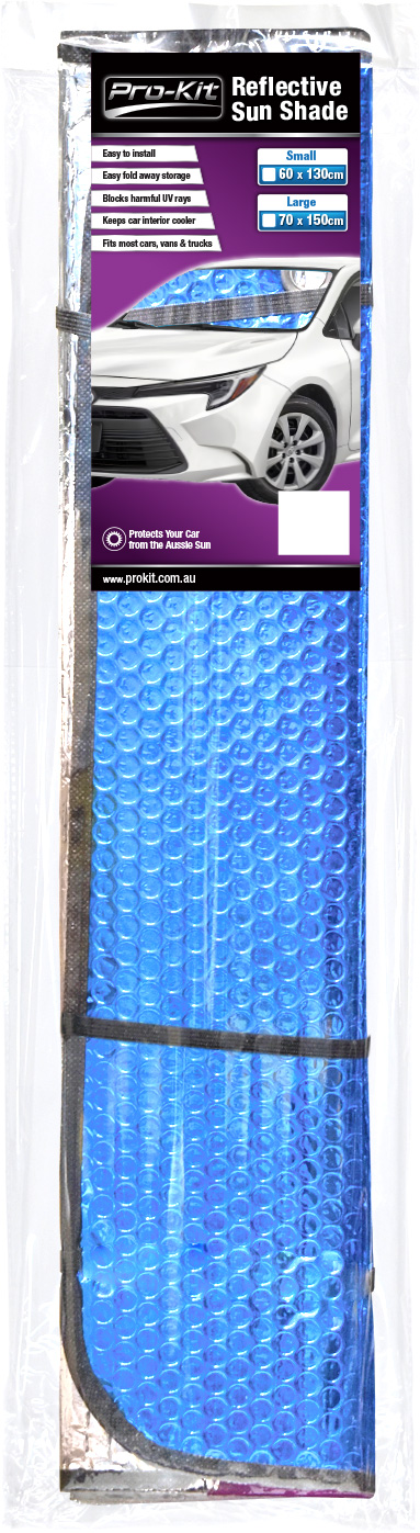 Small Blue Reflective Sunshade