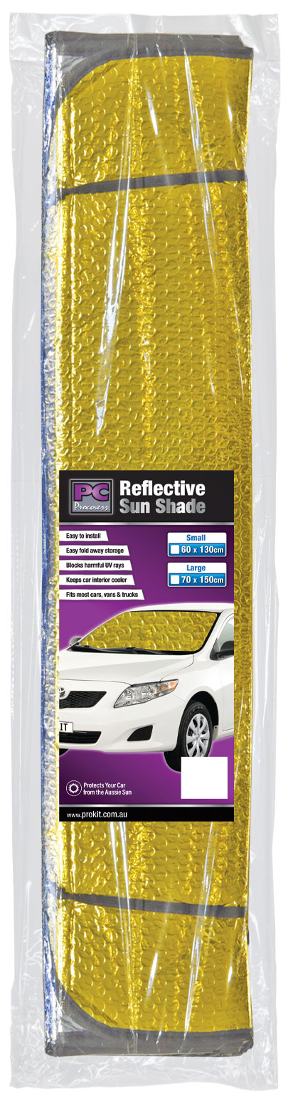 SUN SHADE – GOLD LARGE  70 X 150 CM