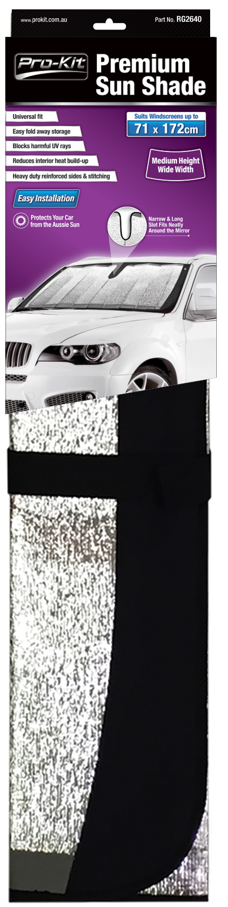 71 x 172cm Premium Sun Shade