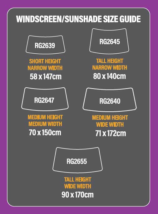90 x 170cm Premium Sun Shade