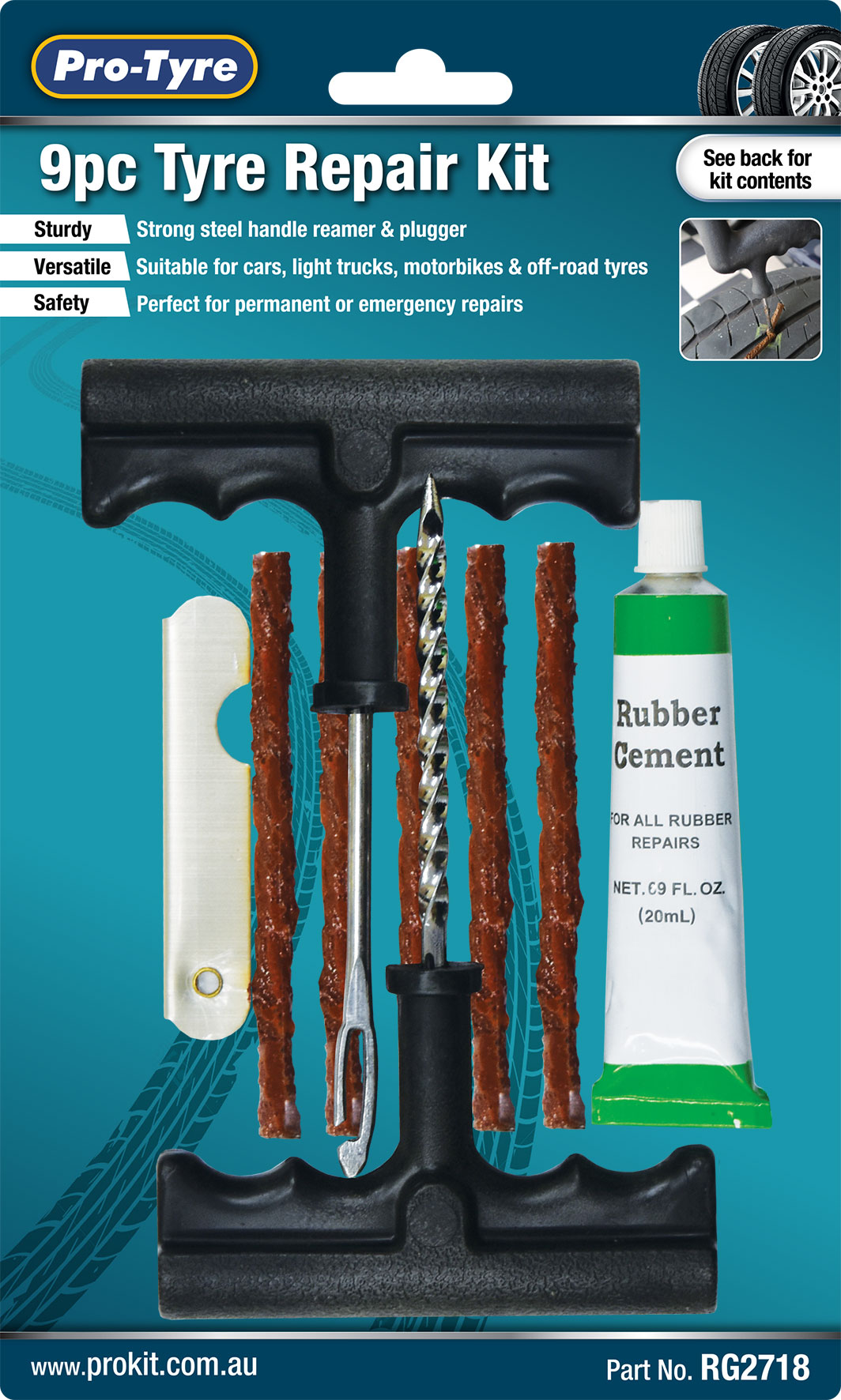 TYRE REPAIR KIT – 9pc