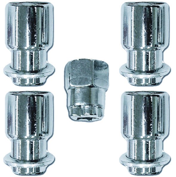 LOCK NUT SET – 5pc MAG WHEEL CHROME 12MM X 1.50