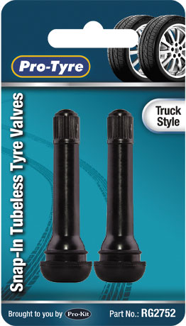 TYRE VALVES – 2pc SNAP-IN TUBELESS  SUIT SMALL TRUCKS