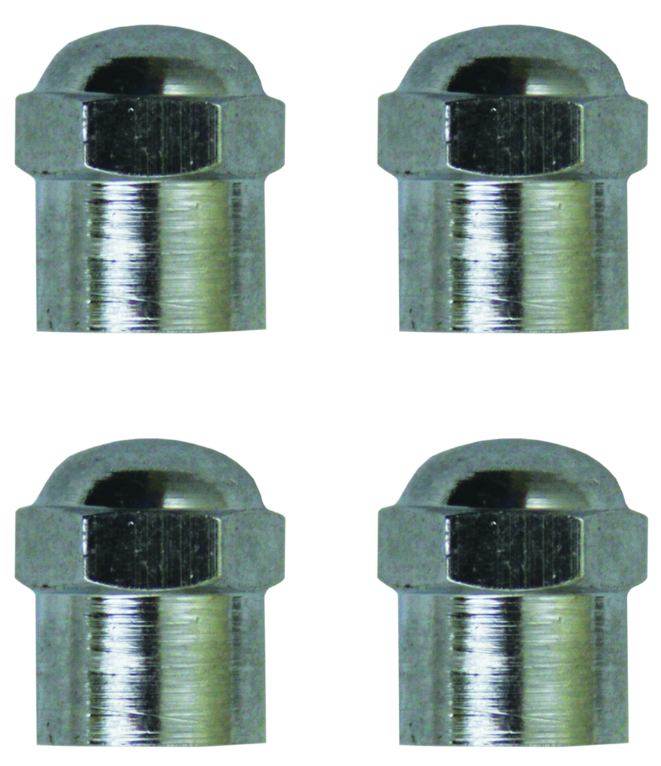 VALVE CAPS – 4pc CHROME HEX