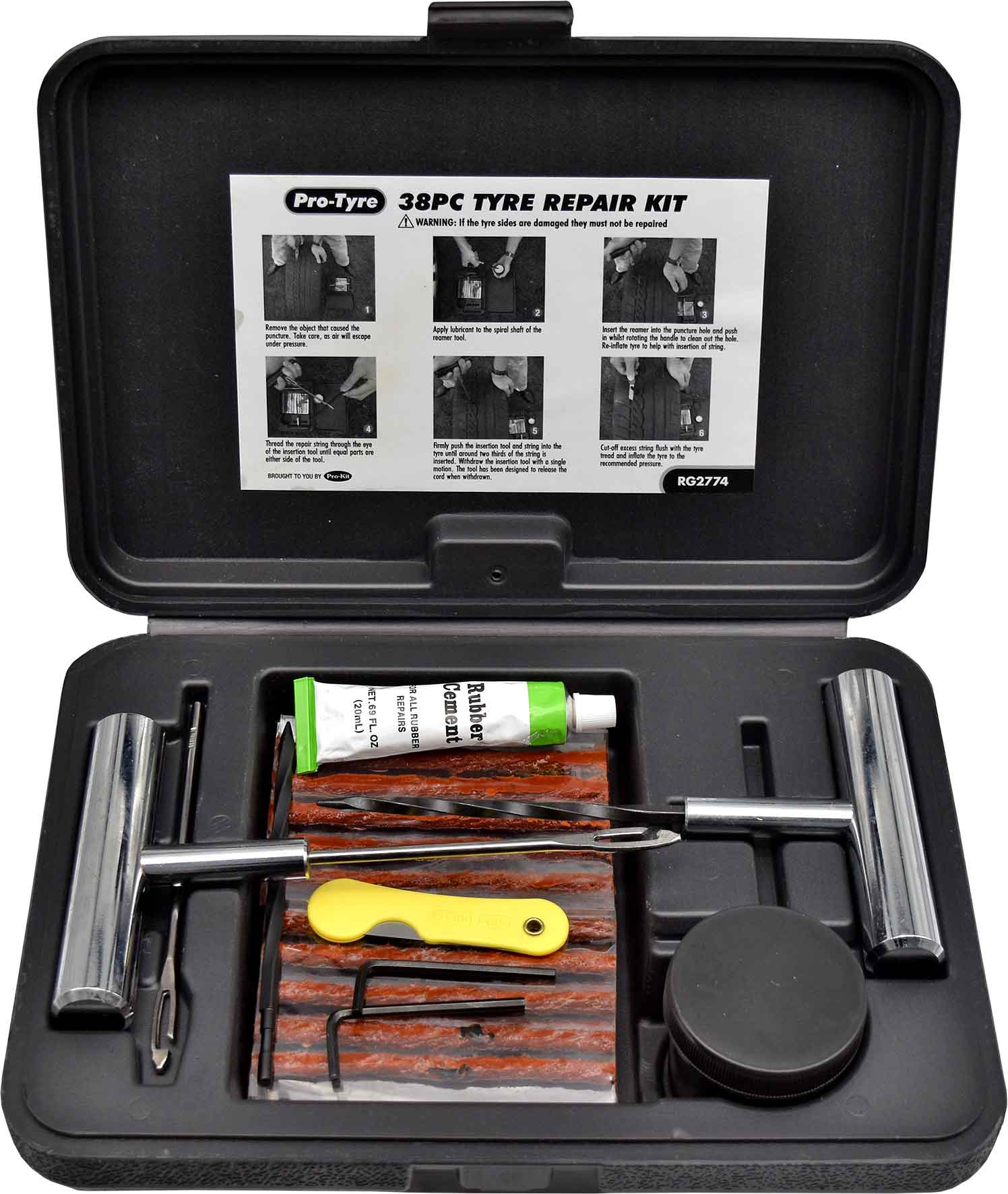 TYRE REPAIR KIT – 38pc SUPER HEAVY DUTY
