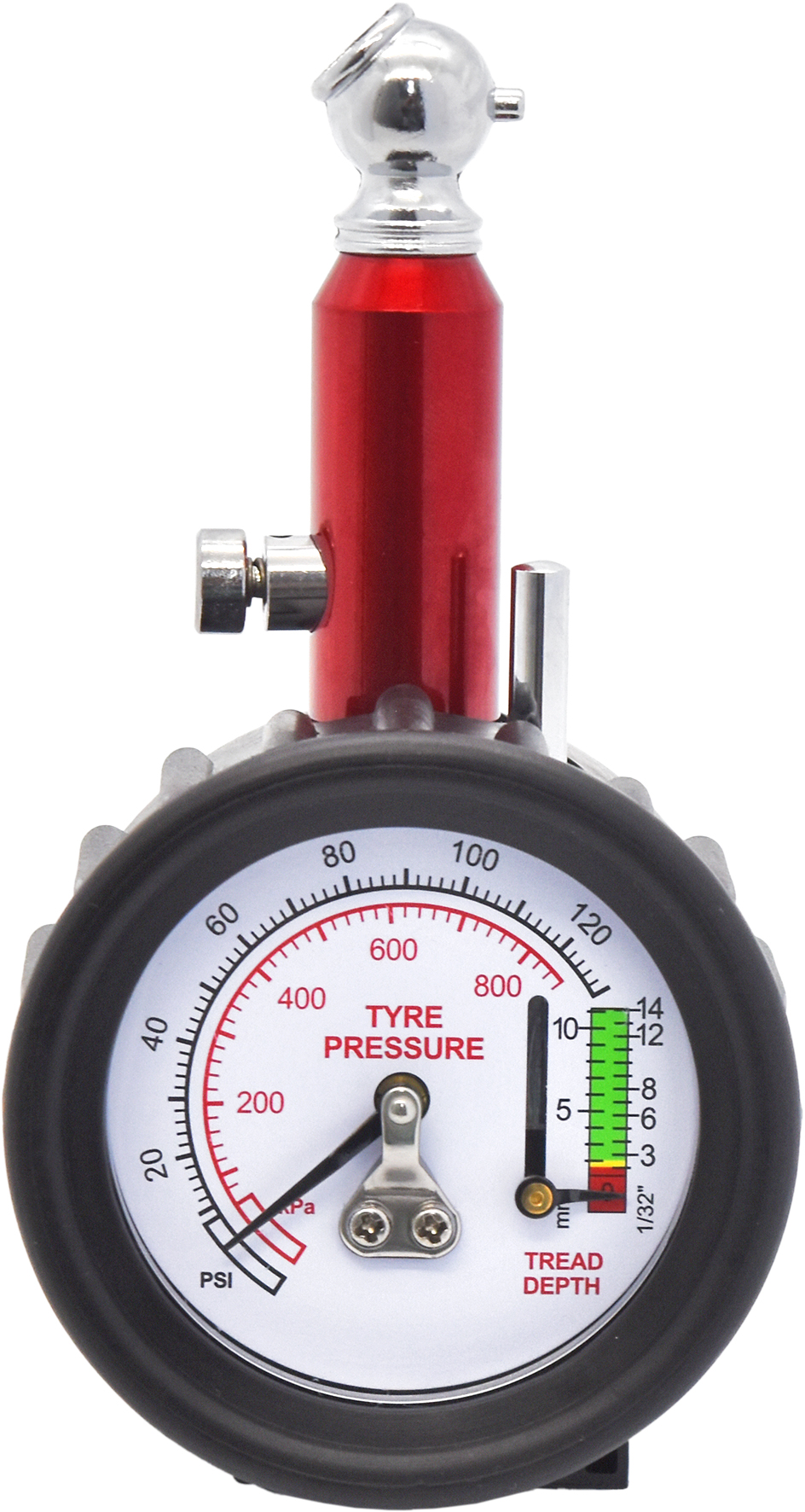 TYRE GAUGE – DIAL GAUGE WITH TREAD DEPTH GUAGE  HEAVY DUTY