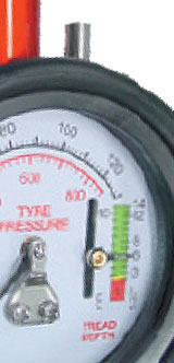 TYRE GAUGE – DIAL GAUGE WITH TREAD DEPTH GUAGE  HEAVY DUTY
