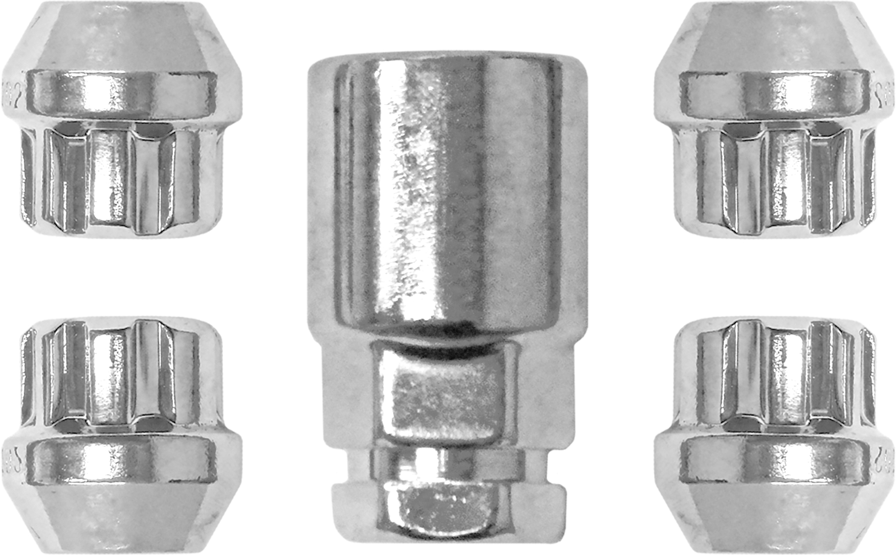 5pc STEEL WHEEL BULGE LOCK NUT SET
