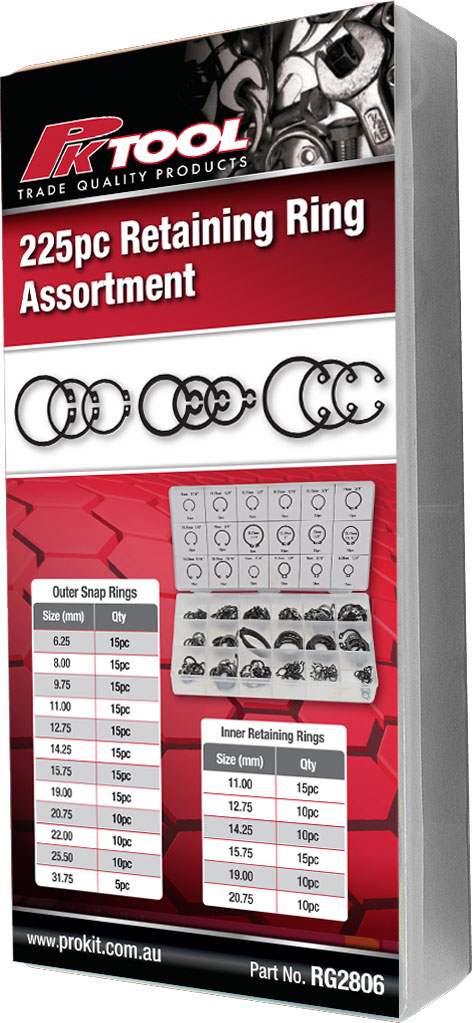 225pc RETAINING & SNAP RINGS