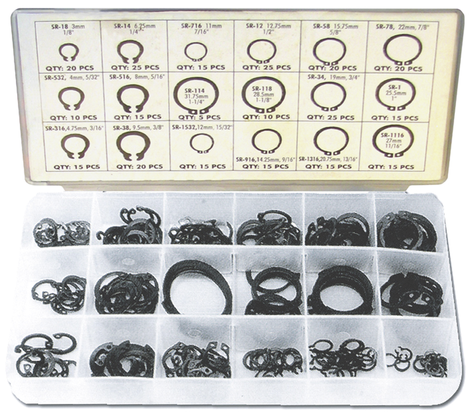 300pc RETAINING & SNAP RINGS