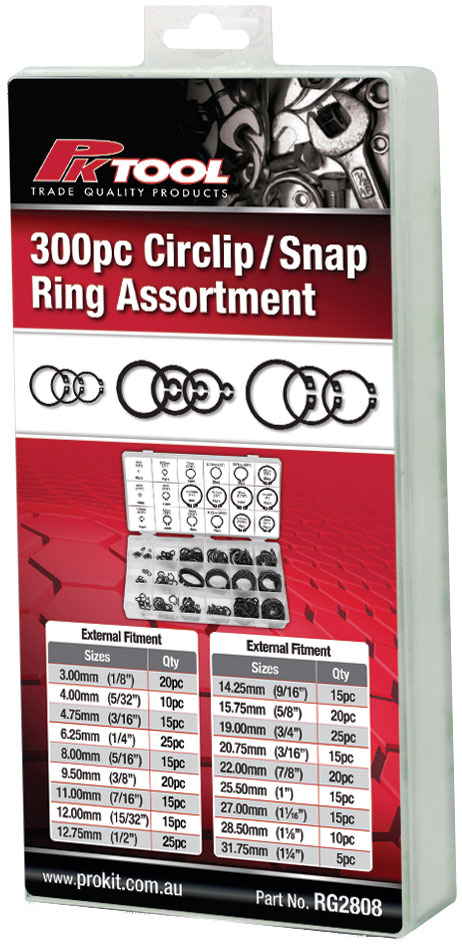 300pc RETAINING & SNAP RINGS