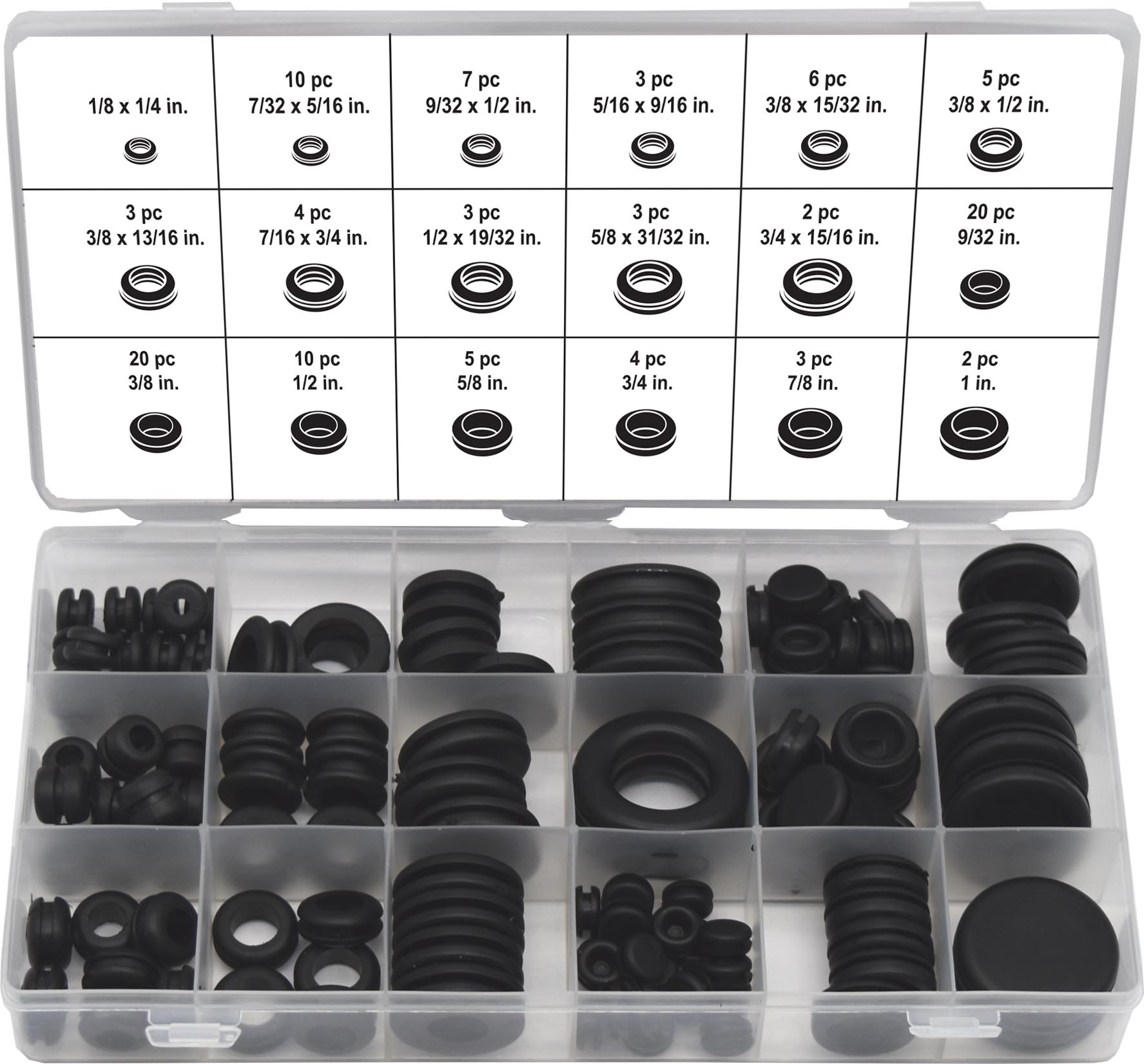 125pc RUBBER GROMMETS