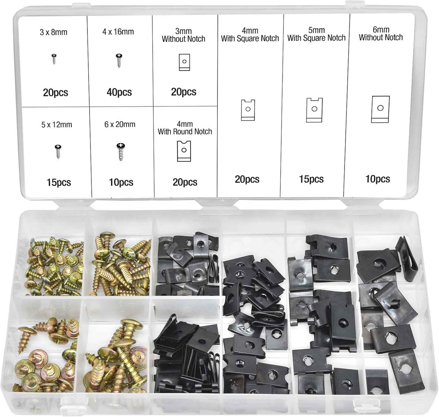 170pc U-CLIPS & SCREWS