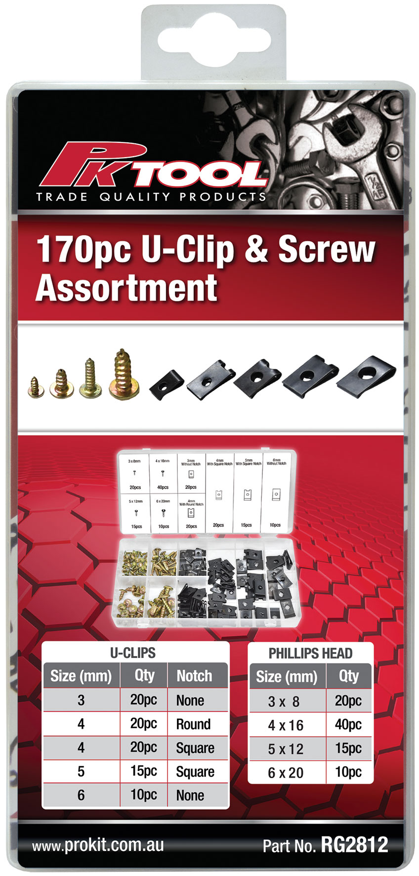 170pc U-CLIPS & SCREWS