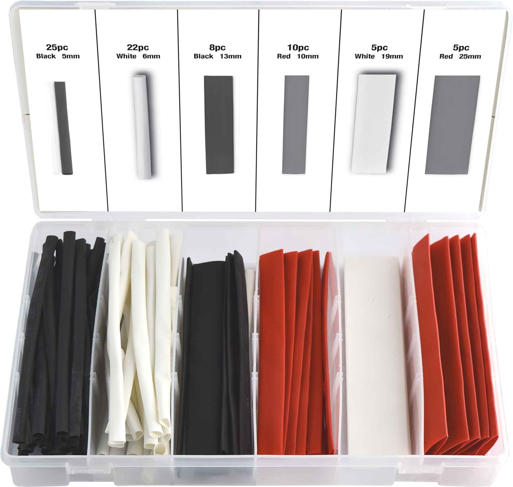 75pc HEAT SHRINK TUBES