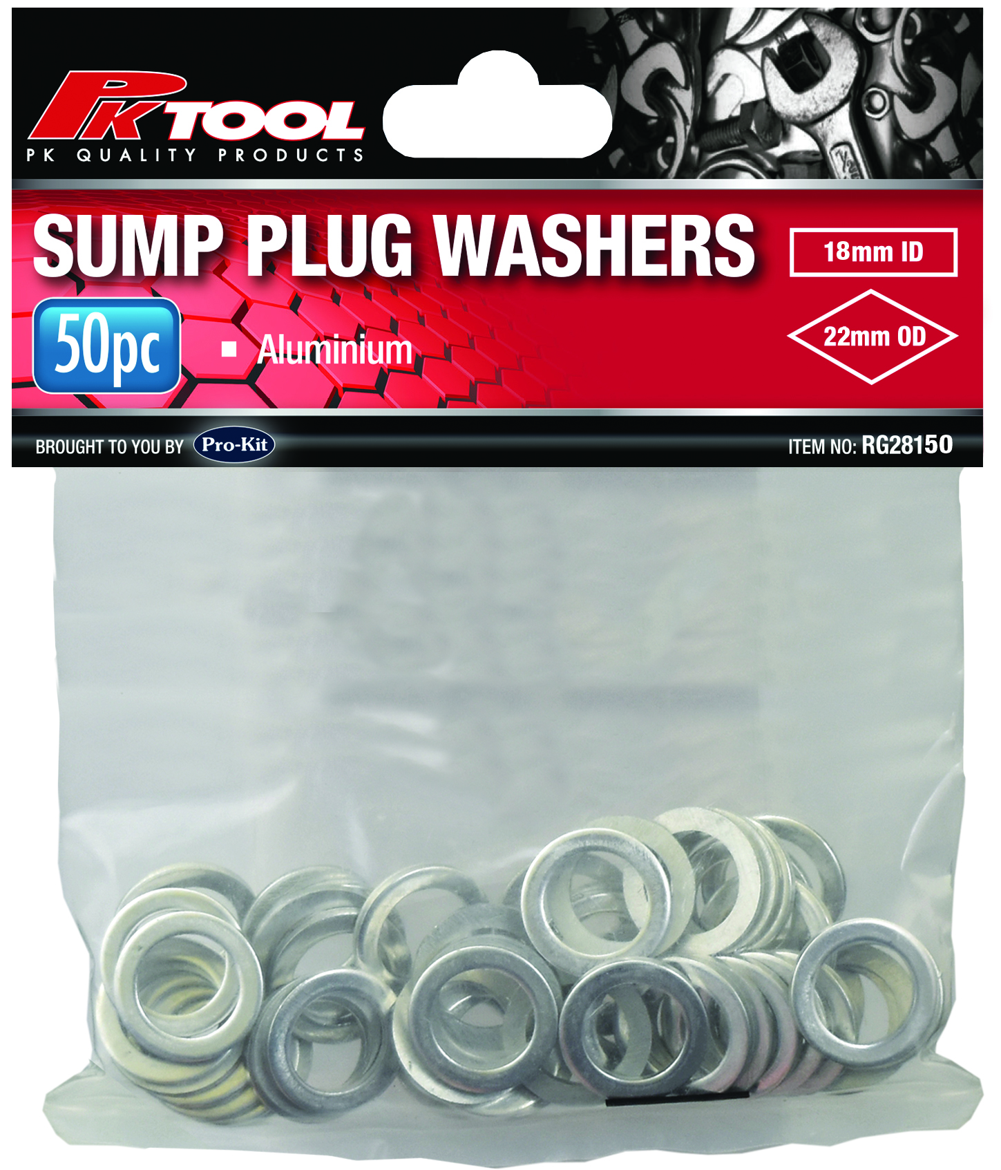 ALLUMINIUM SUMP – 50pc 18MM ID 22MM OD WASHER