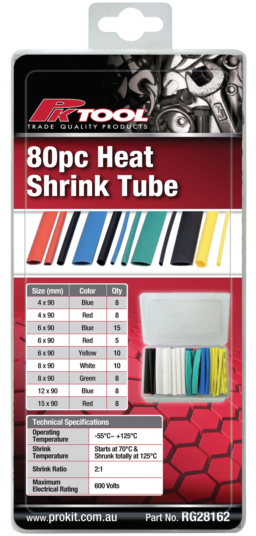 80pc HEAT SHRINK TUBE