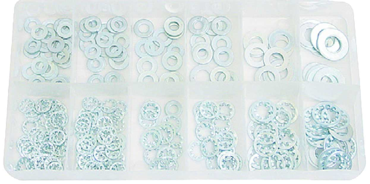 250pc FLAT & LOCK WASHERS