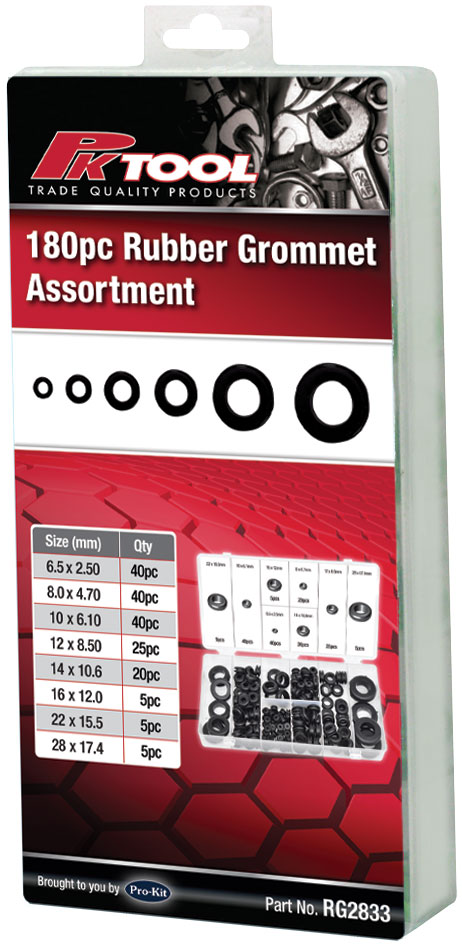 180pc RUBBER GROMMETS