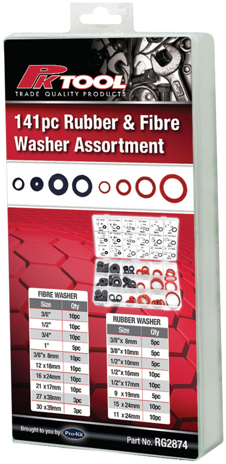141pc RUBBER & FIBRE WASHERS