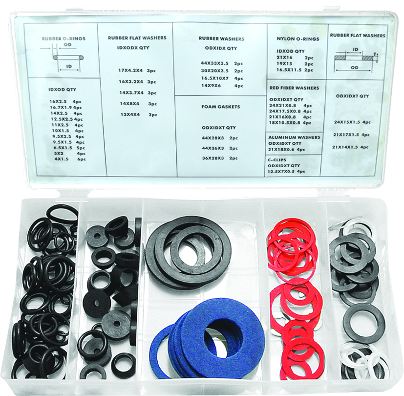 125pc TAP WASHER WITH O RINGS