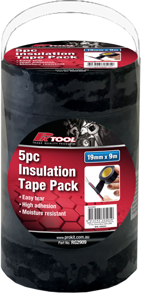 TAPE – INSULATION BLACK 5 ROLL/PACK