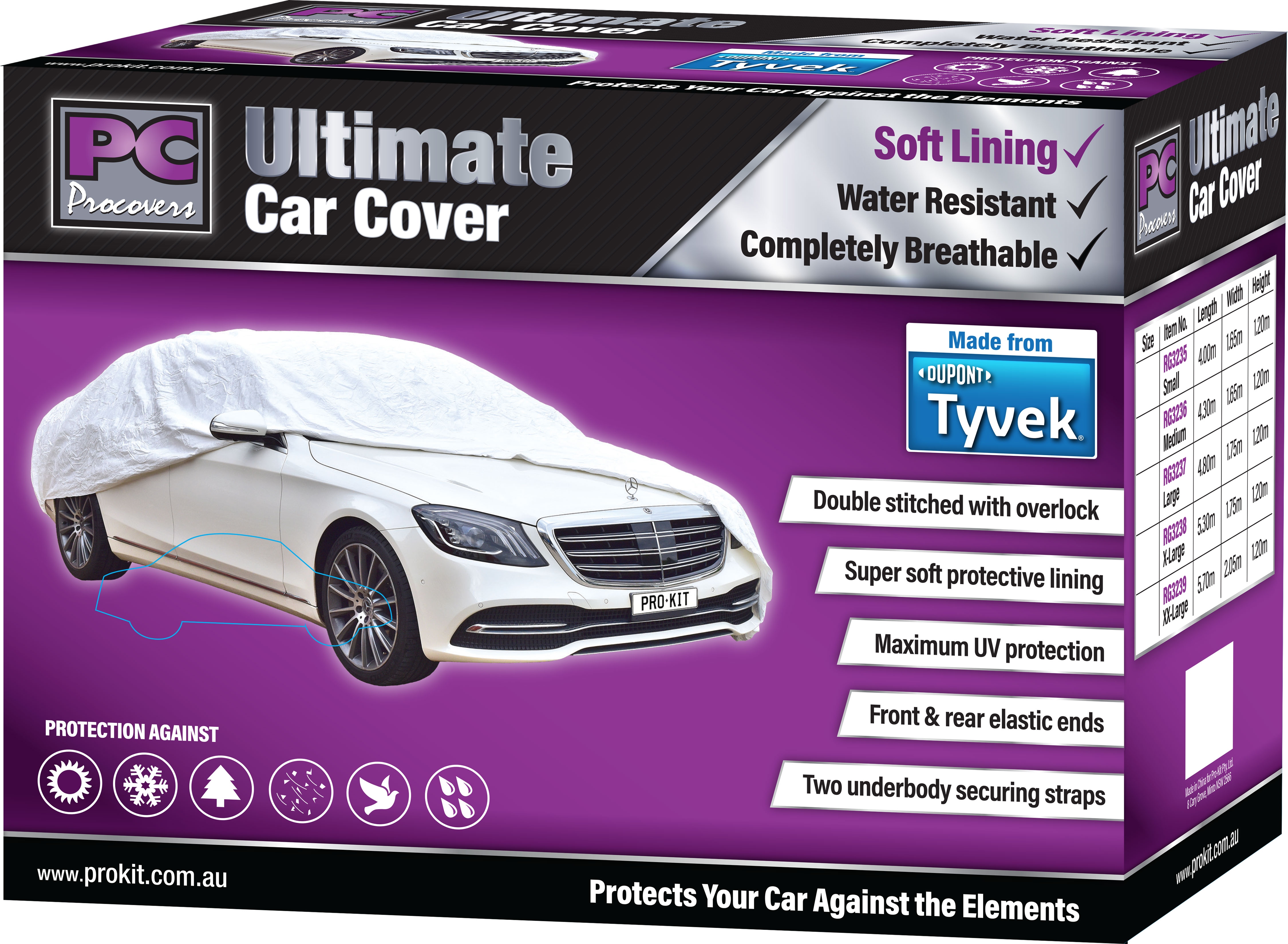 Medium Premium Quality Tyvek Car Cover
