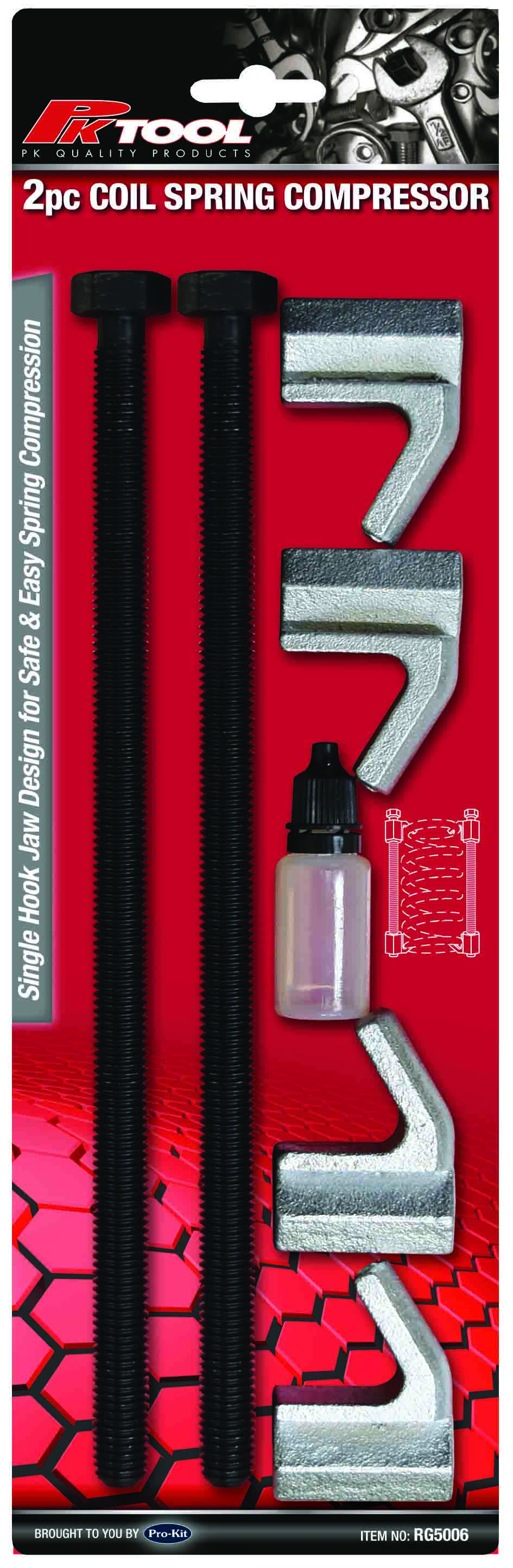 2pc 80 to 270mm High Springs Single Claw Compressor Kit
