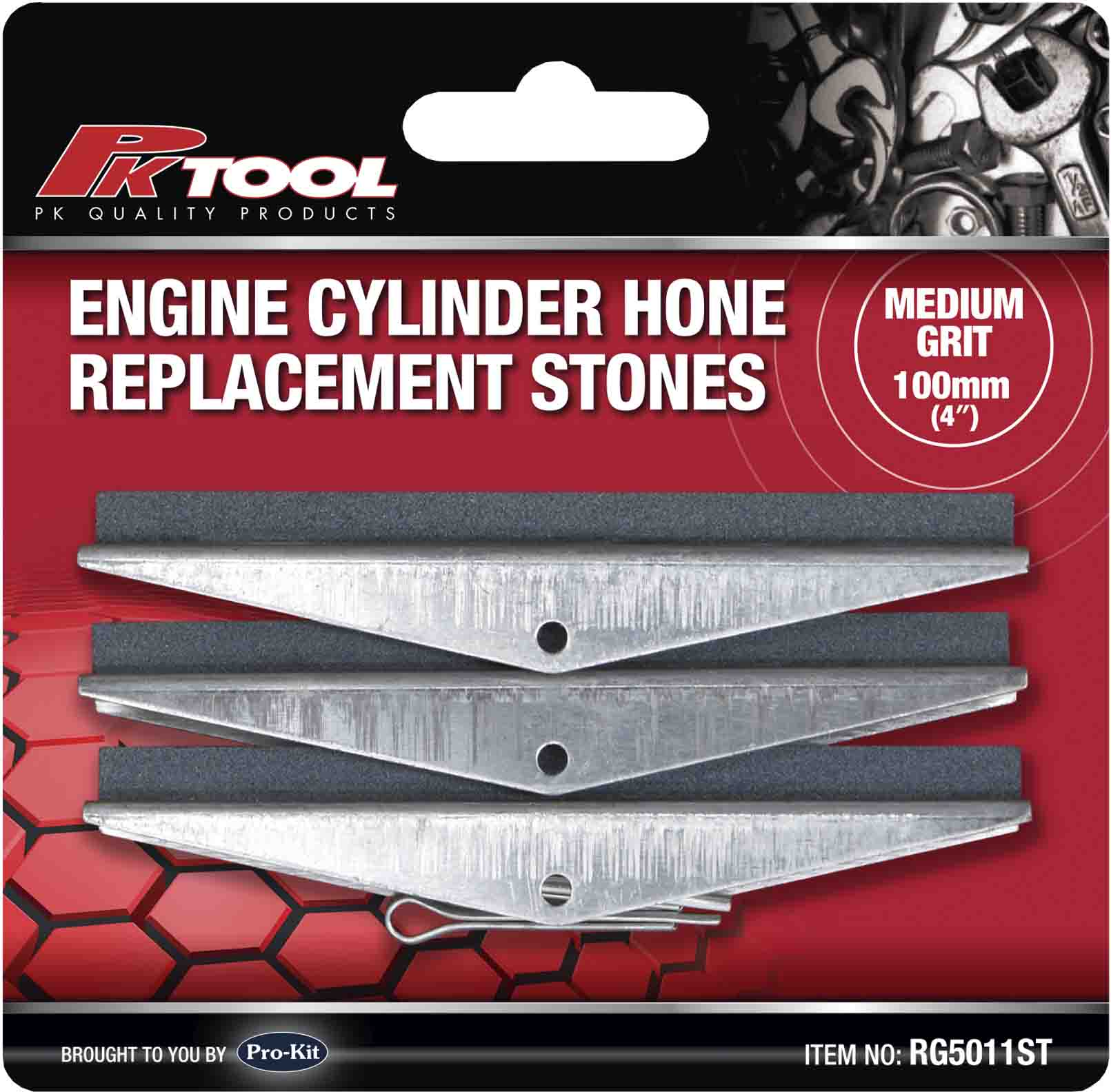 3pc 100mm Engine Cylinder Hone & Stones