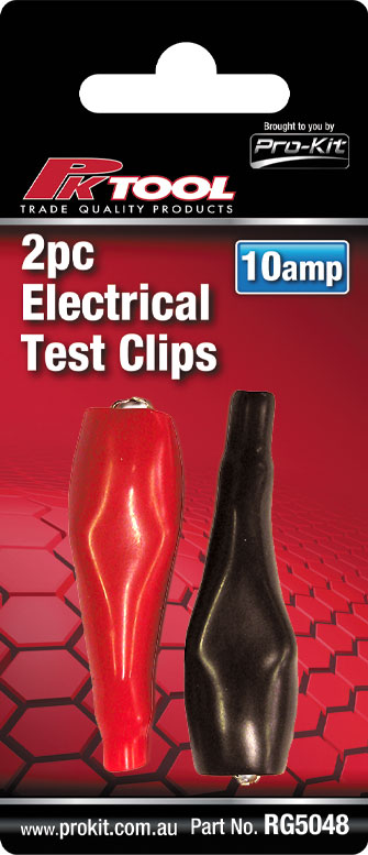 2pc Inslulated Battery Clips 10amp