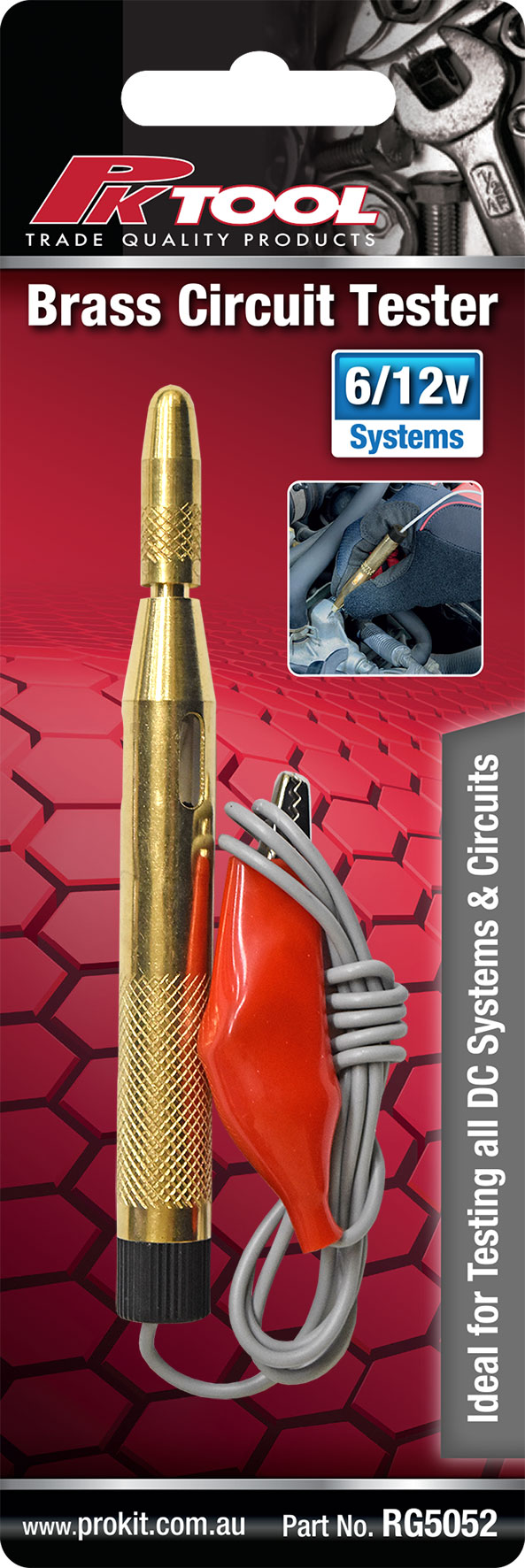 6-12V 105mm Brass Circuit Tester
