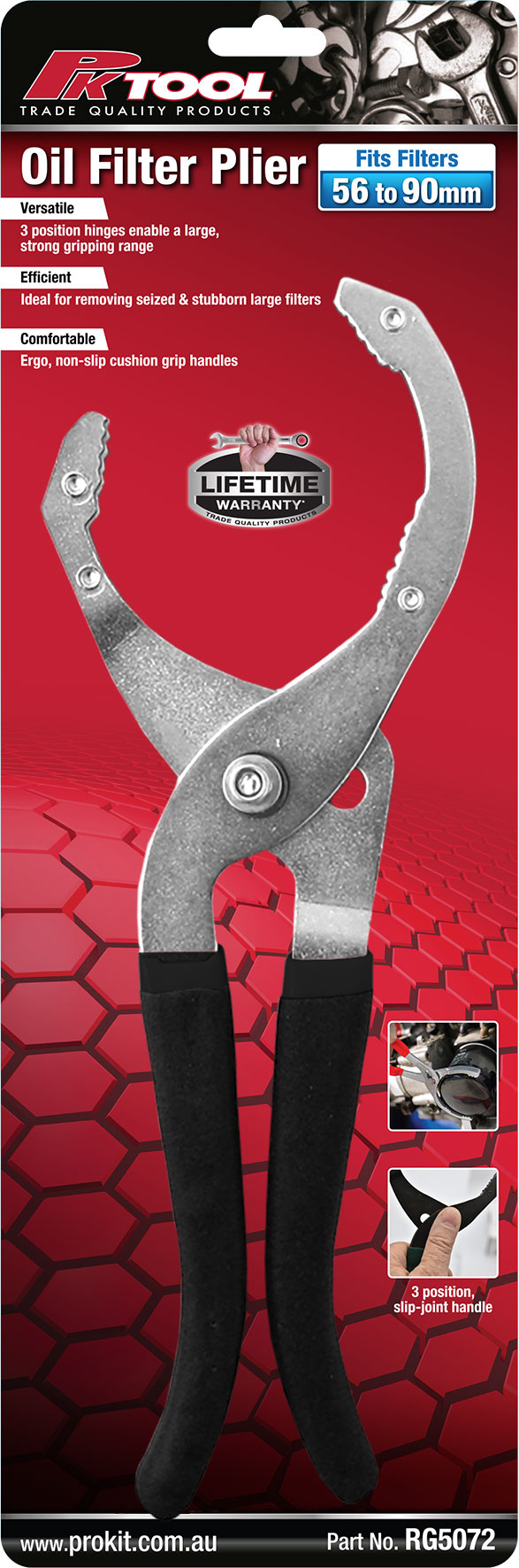240mm(9 1/2″)OIL FILTER CLAW PLIER