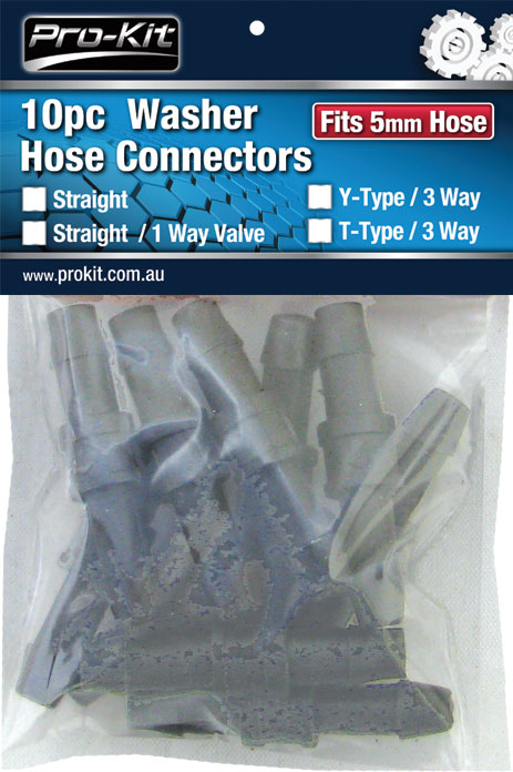 WASHER HOSE CONNECTER 10pc SET – STRAIGHT UNIVERSAL