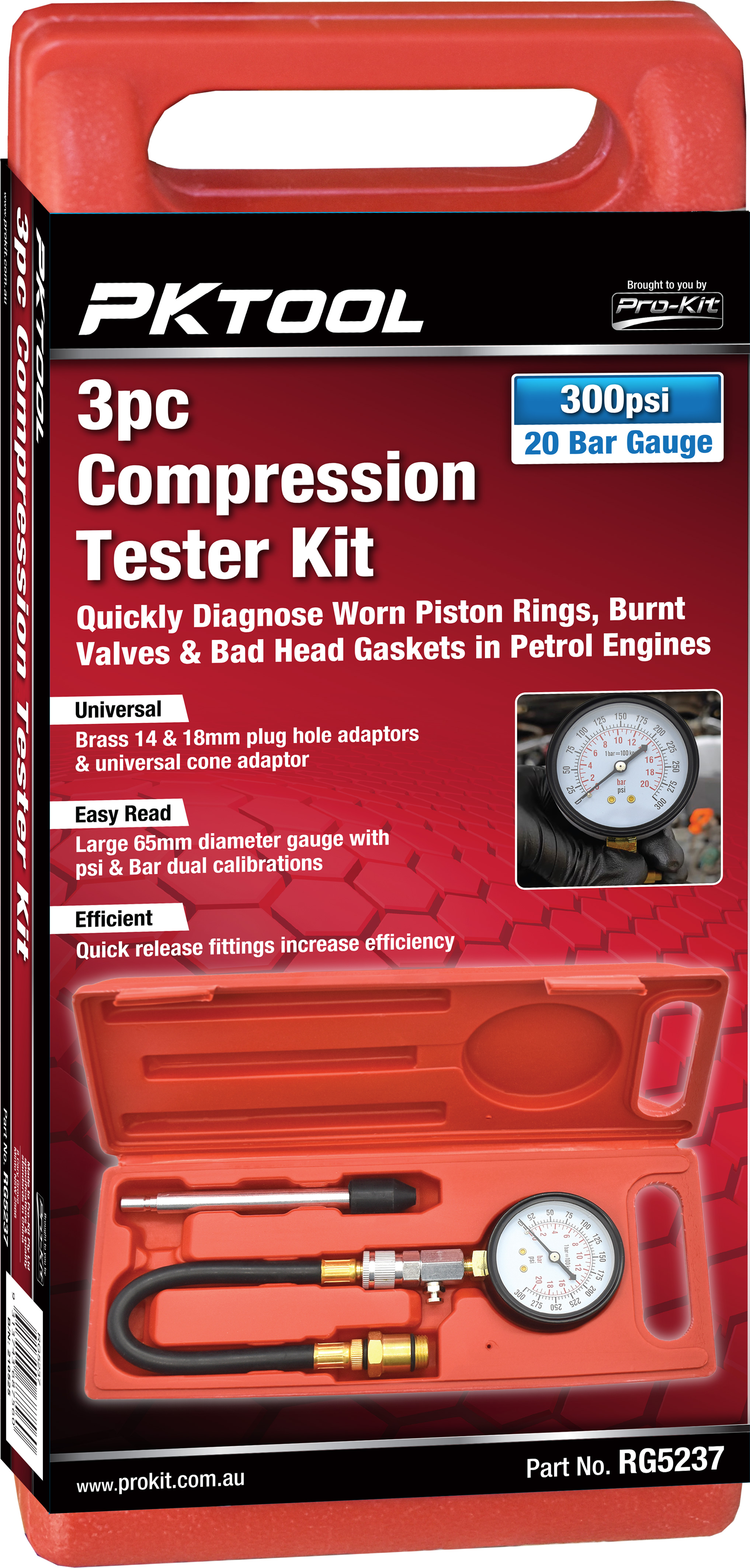 3pc Compression Tester Kit